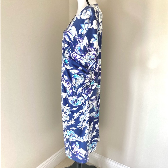 Soft Surroundings Shapely Anywhere Floral Dress Size 1X Tropical Blue - Picture 6 of 10